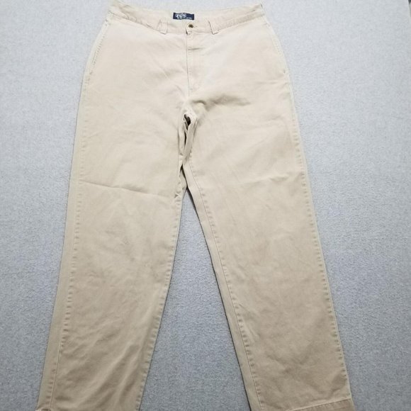 Polo Ralph Lauren Pants Mens‎ 34x32.5 Beige Khakis Pockets Casual - Picture 1 of 8